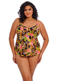 Elomi Swim Tiger Valley Non Wired Moulded Tankini Top - Black