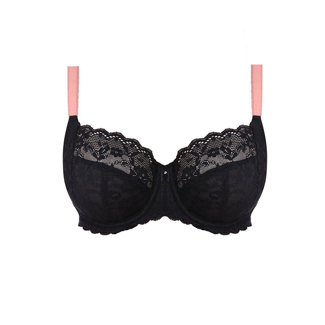 Freya Offbeat Side Support Balcony Bra Black Bras Galore Bras