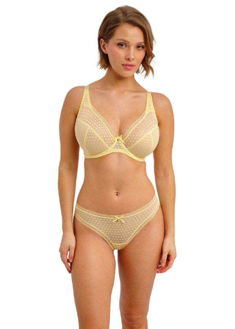 Freya Erin Brazilian Brief - Culotte Brésilienne Dentelle Fleurie Corail, Style Sexy Et Confortable