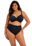 Elomi Swim Plain Sailing Wrap Plunge Bikini Top - Black - Pre-Order ONLY February