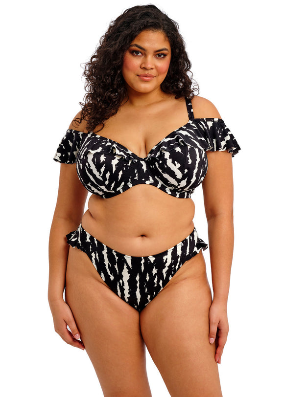 Elomi Swim Echo Shell High Leg Bikini Brief - Black