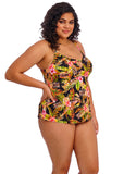 Elomi Swim Tiger Valley Non Wired Moulded Tankini Top - Black