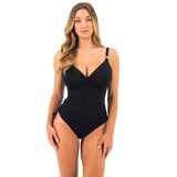 Fantasie East Hampton V Neck Swimsuit with Adjustable Leg - Black