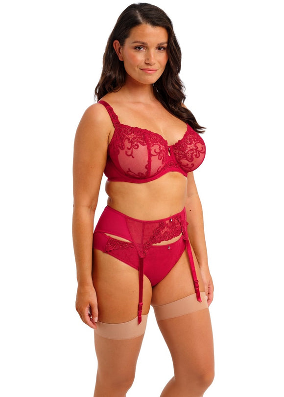 Fantasie Portia Suspender Belt - Red- Pre-Order ONLY September