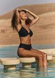 Freya Cala Cuba Bandless Halter Bikini Top - Black Sands