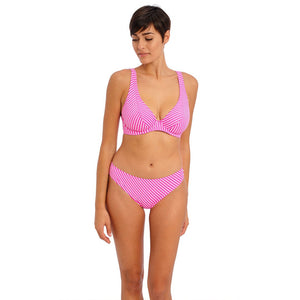 Freya Jewel Cove Classic Bikini Brief - Raspberry Stripe