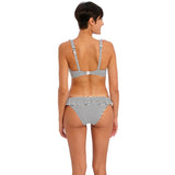 Freya Jewel Cove High Apex Bikini Top - Black Stripe