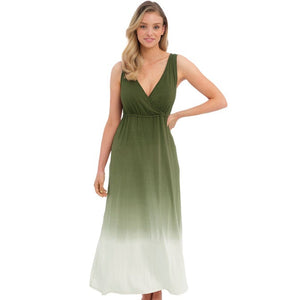 Fantasie Aurora Ombre Maxi Dress - Olive Green