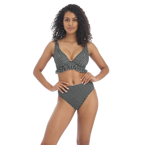 Freya Check In High Waist Bikini Brief - Monochrome