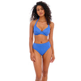 Freya Jewel Cove Banded Halter Bikini Top - Azure