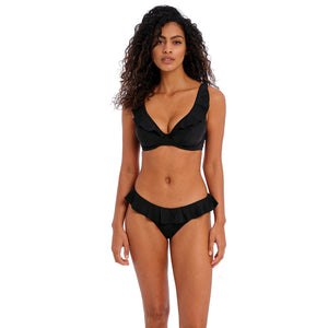 Freya Jewel Cove High Apex Bikini Top - Plain Black