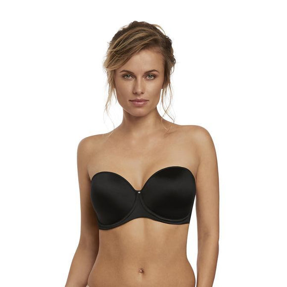 Fantasie Aura Smoothing Moulded Strapless Bra - Black-Bras Galore - Lingerie and Swimwear Specialist