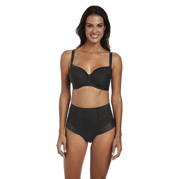 Fantasie Illusion High Waisted Brief - Black-Bras Galore - Lingerie and Swimwear Specialist