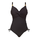 Fantasie Ottawa twist Front Swimsuit - Black-Bras Galore - Lingerie and Swimwear Specialist