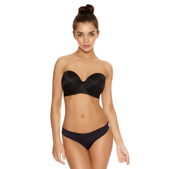 Freya Deco Moulded Strapless Bra - Black-Bras Galore - Lingerie and Swimwear Specialist