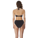 Freya Jewel Cove Banded Halter Bikini Top - Black