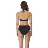Freya Jewel Cove Banded Halter Bikini Top - Black-Bras Galore - Lingerie and Swimwear Specialist