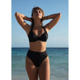 Freya Jewel Cove Banded Halter Bikini Top - Black
