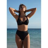 Freya Jewel Cove Banded Halter Bikini Top - Black-Bras Galore - Lingerie and Swimwear Specialist
