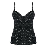 Freya Jewel Cove Padded Plunge Tankini Top - Black-Bras Galore - Lingerie and Swimwear Specialist